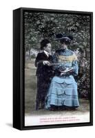 French Romantic Postcard, C1900-null-Framed Stretched Canvas