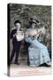 French Romantic Postcard, C1900-null-Stretched Canvas