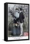 French Romantic Postcard, C1900-null-Framed Stretched Canvas