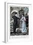 French Romantic Postcard, C1900-null-Framed Giclee Print
