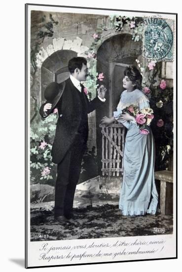 French Romantic Postcard, C1900-null-Mounted Giclee Print