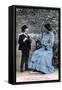 French Romantic Postcard, C1900-null-Framed Stretched Canvas