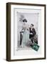 French Romantic Postcard, C1900-null-Framed Giclee Print