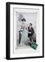 French Romantic Postcard, C1900-null-Framed Giclee Print