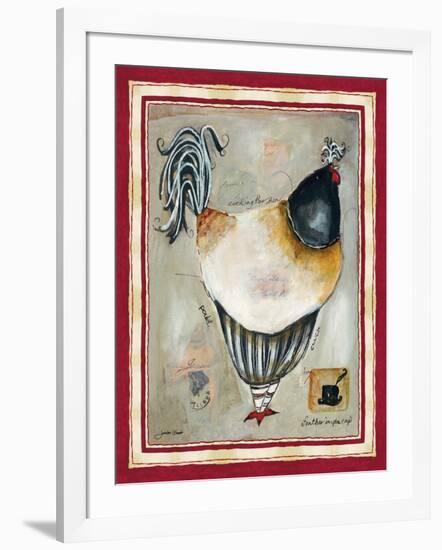 French Rooster III-Jennifer Garant-Framed Giclee Print