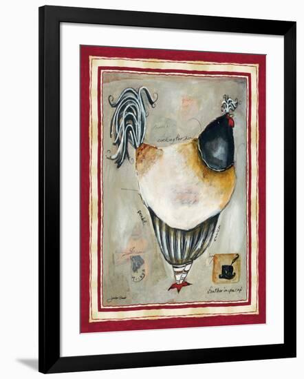 French Rooster III-Jennifer Garant-Framed Giclee Print