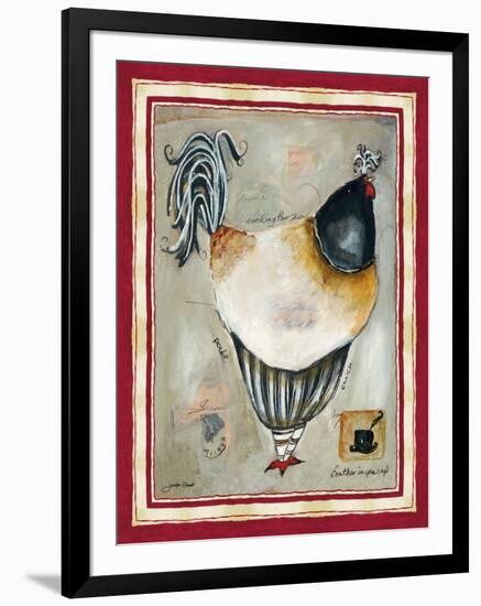 French Rooster III-Jennifer Garant-Framed Giclee Print