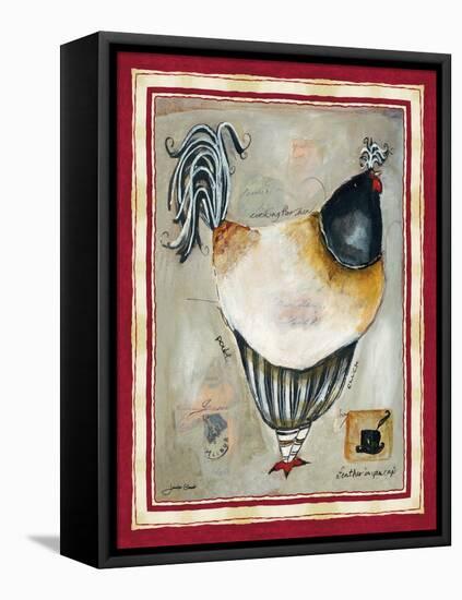 French Rooster III-Jennifer Garant-Framed Stretched Canvas