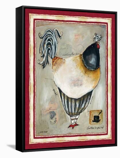 French Rooster III-Jennifer Garant-Framed Stretched Canvas