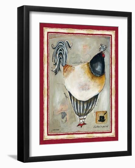 French Rooster III-Jennifer Garant-Framed Giclee Print