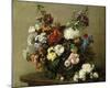 French Roses And Peonies-Henri Fantin-Latour-Mounted Premium Giclee Print