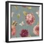 French Roses Pattern IB-Danhui Nai-Framed Art Print