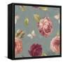 French Roses Pattern IB-Danhui Nai-Framed Stretched Canvas