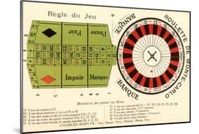 French Roulette Rules-null-Mounted Art Print
