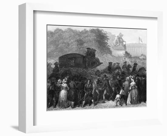 French Royal Family are Brought Back from Varennes-W. Greatbatch-Framed Art Print