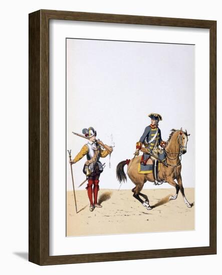 French Royal Troops, C1750-A Lemercier-Framed Giclee Print