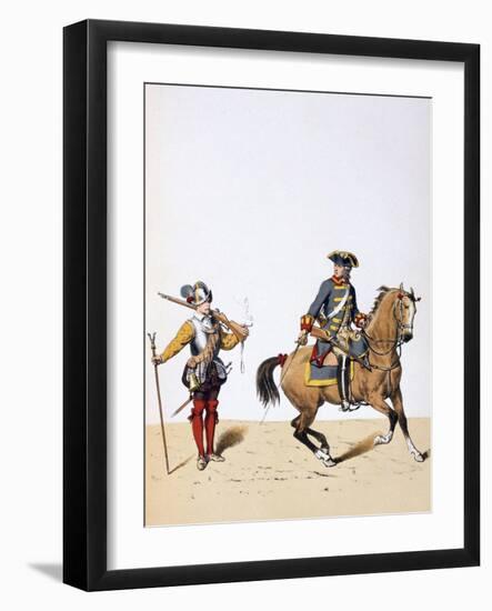 French Royal Troops, C1750-A Lemercier-Framed Giclee Print