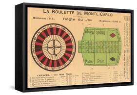 French Rules of Roulette-null-Framed Stretched Canvas