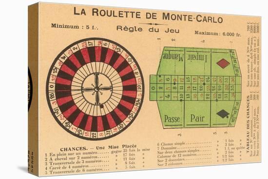 French Rules of Roulette-null-Stretched Canvas