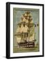 French Sailing Ship Algesiras-null-Framed Giclee Print