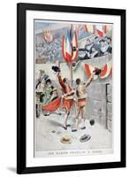 French Sailors Watching a Bull Fight, Xeres, Spain, 1899-Eugene Damblans-Framed Giclee Print