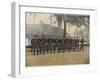 French Sapeurs-Pompiers Drill with Weapons Like Other Divisions of the Army-null-Framed Photographic Print