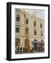French Sapeurs-Pompiers Use a Long Ladder to Reach the Highest Floors of a Burning Building-null-Framed Photographic Print