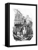 French Saw Mill-Victor Adam-Framed Stretched Canvas