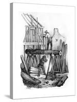 French Saw Mill-Victor Adam-Stretched Canvas