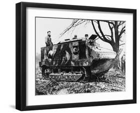 French Schneider Tank at Marly-Le-Roi During World War I-Robert Hunt-Framed Photographic Print