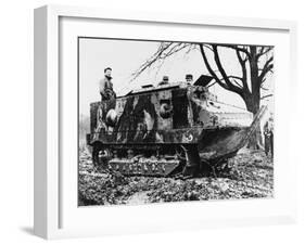 French Schneider Tank at Marly-Le-Roi During World War I-Robert Hunt-Framed Photographic Print