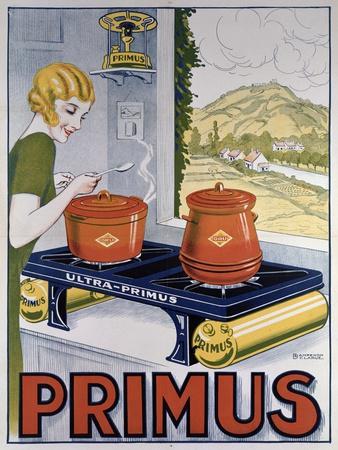 Poster Advertising the Primus Hob, Printed by Dampenon and Elarue