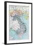 French School Textbook Map of Indochina, 1905-null-Framed Giclee Print