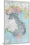 French School Textbook Map of Indochina, 1905-null-Mounted Giclee Print