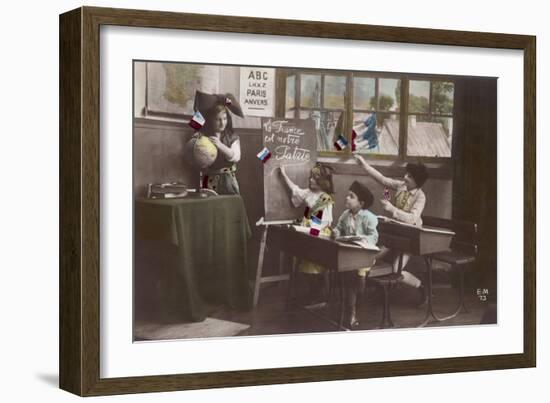 French Schoolkids-null-Framed Photographic Print