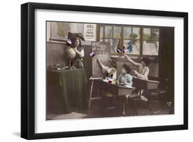 French Schoolkids-null-Framed Photographic Print