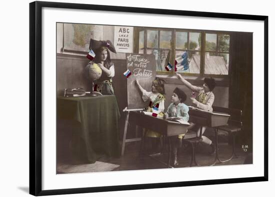 French Schoolkids-null-Framed Photographic Print