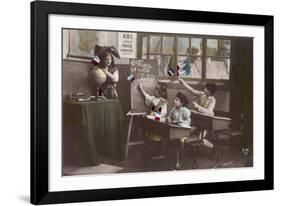 French Schoolkids-null-Framed Photographic Print