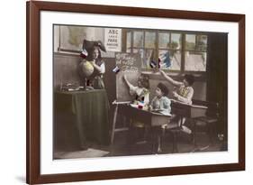 French Schoolkids-null-Framed Photographic Print