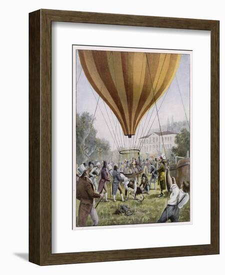 French Scientist Gay-Lussac Makes One of His Ascents at Paris-null-Framed Art Print