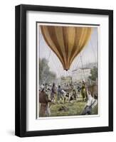 French Scientist Gay-Lussac Makes One of His Ascents at Paris-null-Framed Art Print