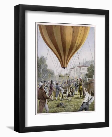 French Scientist Gay-Lussac Makes One of His Ascents at Paris-null-Framed Art Print