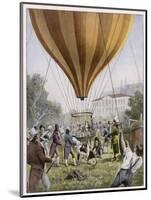 French Scientist Gay-Lussac Makes One of His Ascents at Paris-null-Mounted Art Print