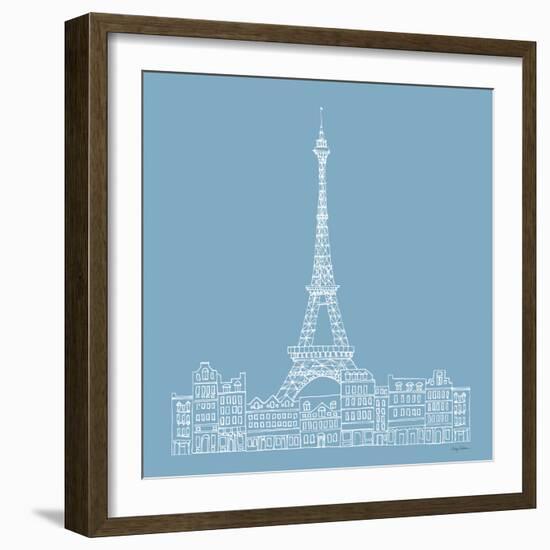 French Script III Blue-Avery Tillmon-Framed Art Print