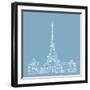 French Script III Blue-Avery Tillmon-Framed Art Print