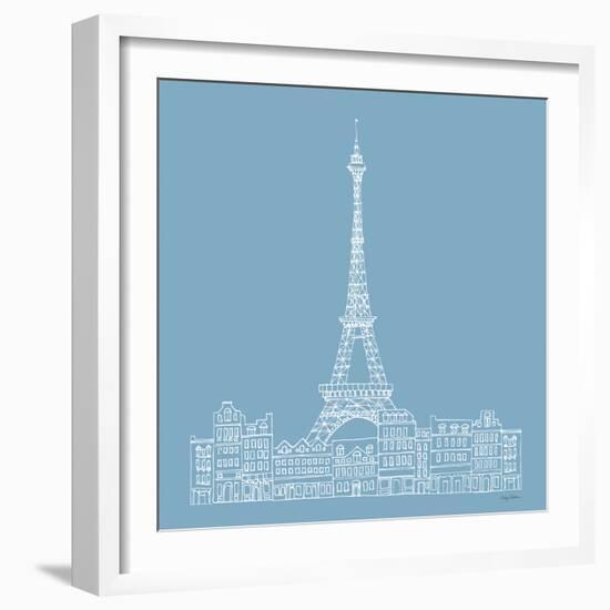 French Script III Blue-Avery Tillmon-Framed Art Print