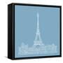 French Script III Blue-Avery Tillmon-Framed Stretched Canvas