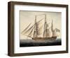 French Ship 'Sans Pareil' 3Rd Rate, 80 Guns, Captured at First of June, C.1800 (Watercolour)-Dominic Serres-Framed Giclee Print