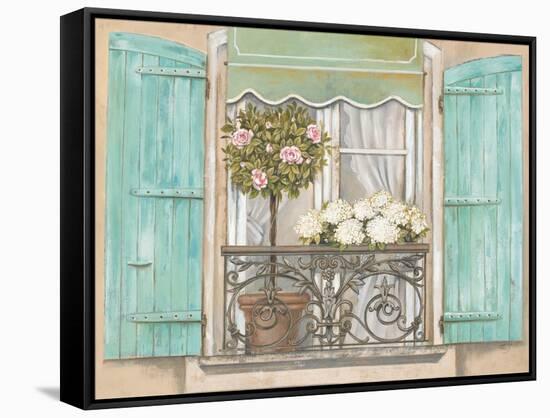 French Shutters 2-Stefania Ferri-Framed Stretched Canvas