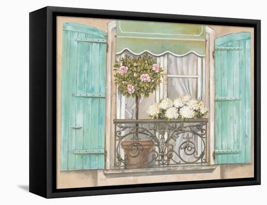 French Shutters 2-Stefania Ferri-Framed Stretched Canvas